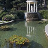 Gazebo in the park of the sanatorium "Aivazovsky" in Crimea